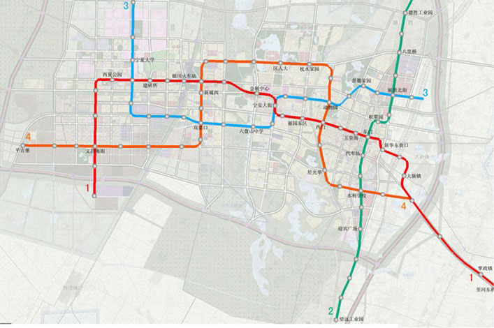 銀川地鐵線路圖-銀川城市指南
